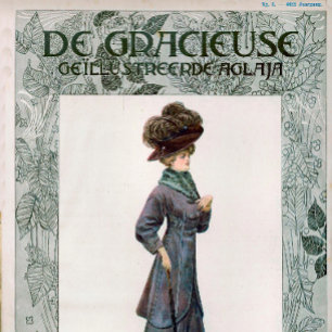 Vintage Ladies Fashion Design Illustration Poster