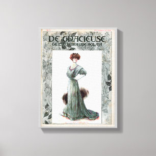 Vintage Ladies Fashion Illustration 1907  Canvas Print
