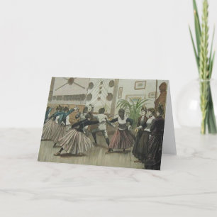 Vintage Ladies Fencing Class Note Card