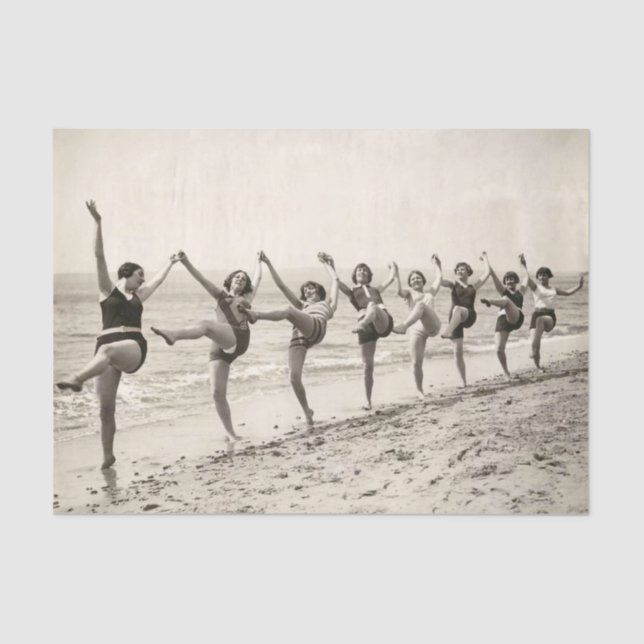 Vintage Ladies in Bathing Costumes Tissue Paper (Front)