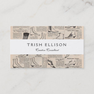 Vintage Ladies' Shoes Catalogue - 1900s Fashion Business Card