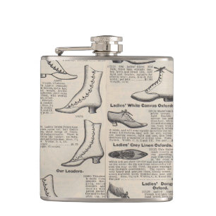 Vintage Ladies' Shoes Catalogue - 1900s Fashion Hip Flask