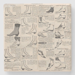 Vintage Ladies' Shoes Catalogue - 1900s Fashion Stone Coaster