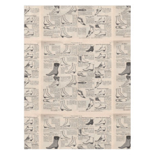 Vintage Ladies' Shoes Catalogue - 1900s Fashion Tablecloth