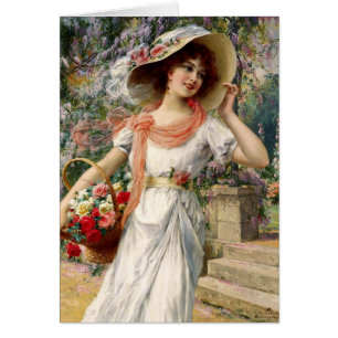 Vintage Lady - A Walk in the Garden,