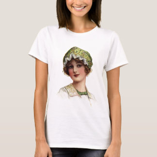 Vintage Lady Bead and Lace Bonnet T-Shirt