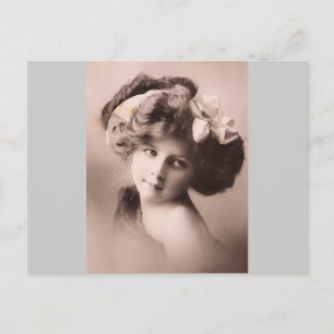 Vintage lady Circa 1900 Postcard
