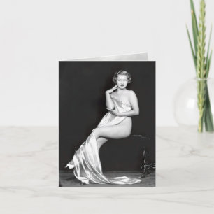 Vintage "Lady Draped in Silk" Card