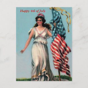 Vintage Lady Liberty Postcard