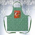 Vintage Lady mailing Christmas cards Apron<br><div class="desc">Splendidly dressed lady is mailing letters in the snow</div>