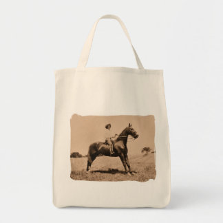 Vintage Lady on Horse Tote Bag