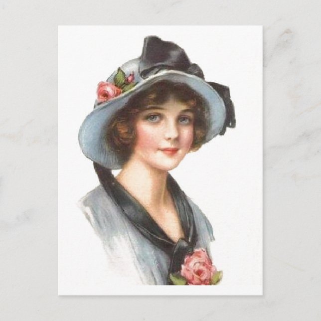 Vintage Lady Postcard (Front)