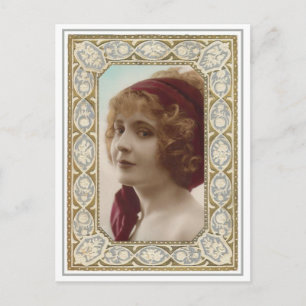 VIntage Lady Pretty Framed Postcards