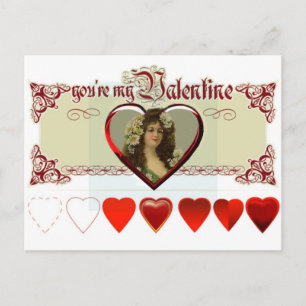 Vintage Lady Valentine Post Card