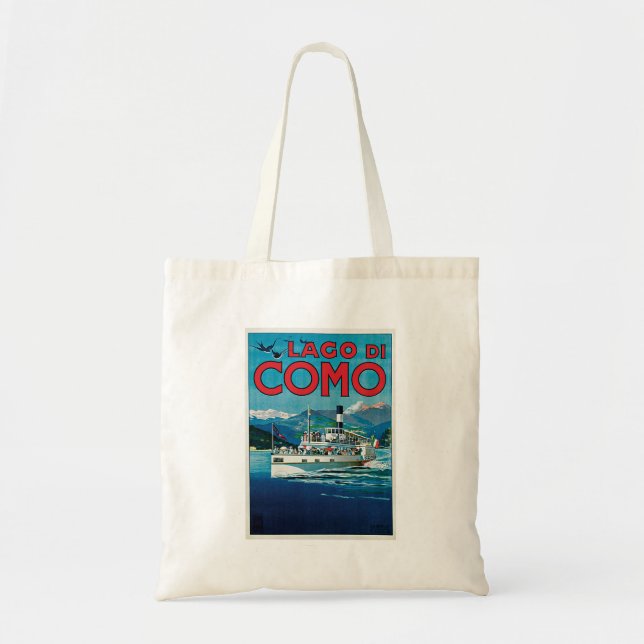 Vintage Lago di Como Travel Tote Bag (Front)