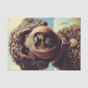 Vintage Lagotto Romagnolo Painting Tissue Paper