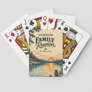 Vintage Lake Family Reunion Playing Cards