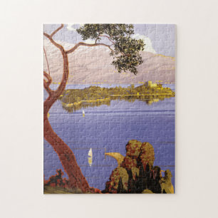 Vintage Lake Garda, Italy Jigsaw Puzzle