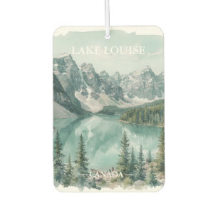 Vintage Lake Louise Canada Travel Graphic Car Air Freshener