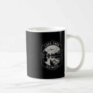 Vintage Lake Sara Illinois Outdoors Vacation Coffee Mug