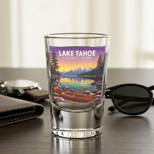 Vintage Lake Tahoe California Nevada Shot Glass