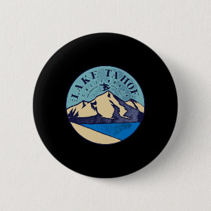 Vintage Lake Tahoe Skiing Snow Mountains 6 Cm Round Badge
