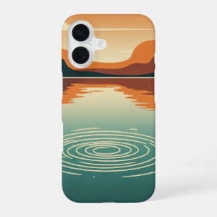 Vintage Lake with Gentle Ripples iPhone 16 Case