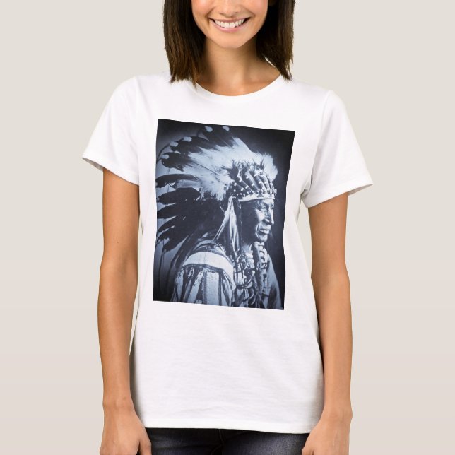 Vintage Lakota Sioux White Swan Chief T-Shirt (Front)