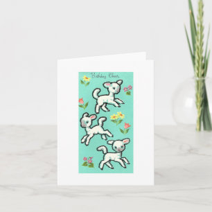 Vintage Lambs of Birthday Cheer Card