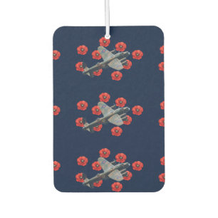 Vintage Lancaster Amongst Red Poppies Car Air Freshener