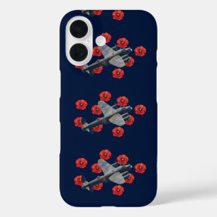 Vintage Lancaster Amongst Red Poppies iPhone 16 Case