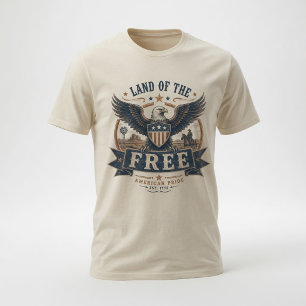 Vintage Land of the Free American Pride T-Shirt