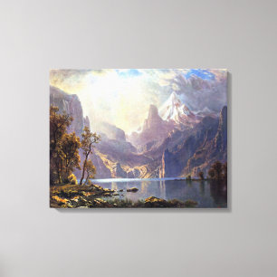 Vintage Landscape, Lake Tahoe by Albert Bierstadt Canvas Print