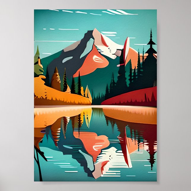 vintage landscape wilderness poster (Front)