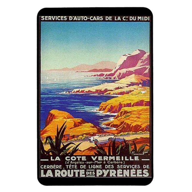 Vintage Languedoc-Rousillon, France - Magnet (Vertical)