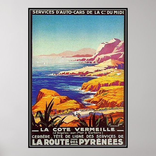 Vintage Languedoc-Rousillon, France - Poster (Front)