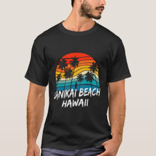 Vintage Lanikai Beach Hawaii Palm Surfing 70'S Sou T-Shirt