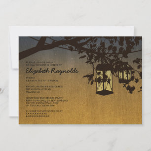 Vintage Lanterns Bridal Shower Invitations
