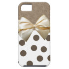 Vintage Large Brown Polka Dots