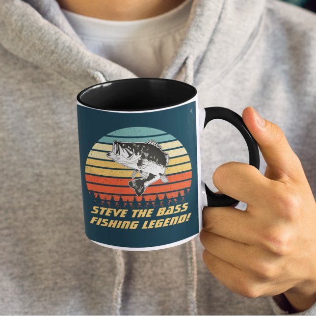 Vintage Largemouth Bass Fishing Legend Name Mug (Creator Uploaded)
