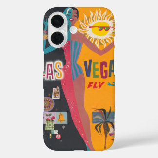 Vintage Las Vegas Gambling Travel Poster Art iPhone 16 Case