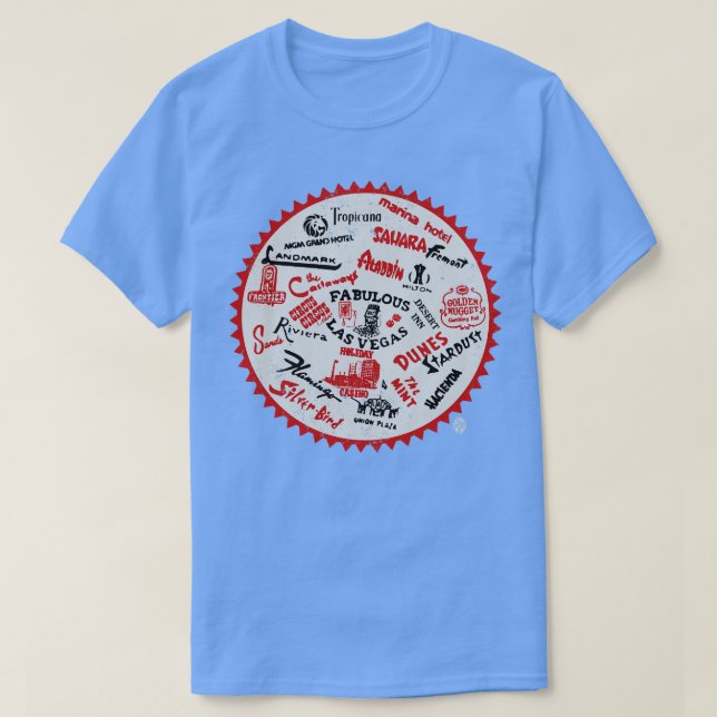 Vintage Las Vegas Landmark Properties T-Shirt (Design Front)