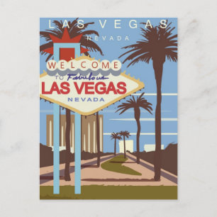 vintage Las Vegas Nevada Greetings from welcome  Postcard