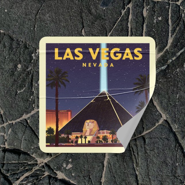 Vintage Las Vegas Nevada Square Sticker (Creator Uploaded)