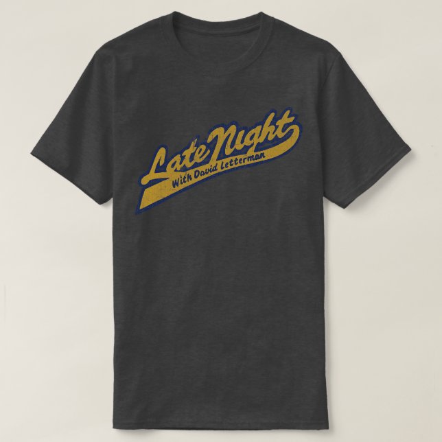 Vintage Late Night David Letterman T-Shirt (Design Front)