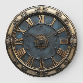 Vintage Latin round Large Clock