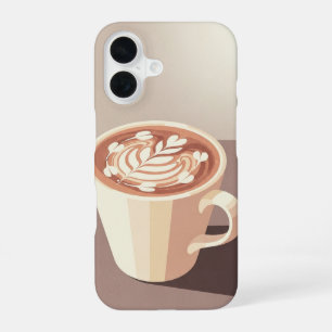 Vintage Latte Art iPhone 16 Case