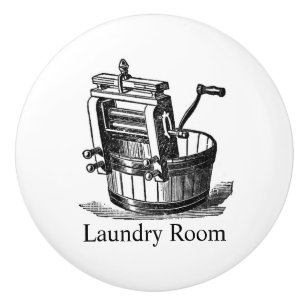 Vintage Laundry Room clothes wringer Ceramic Knob