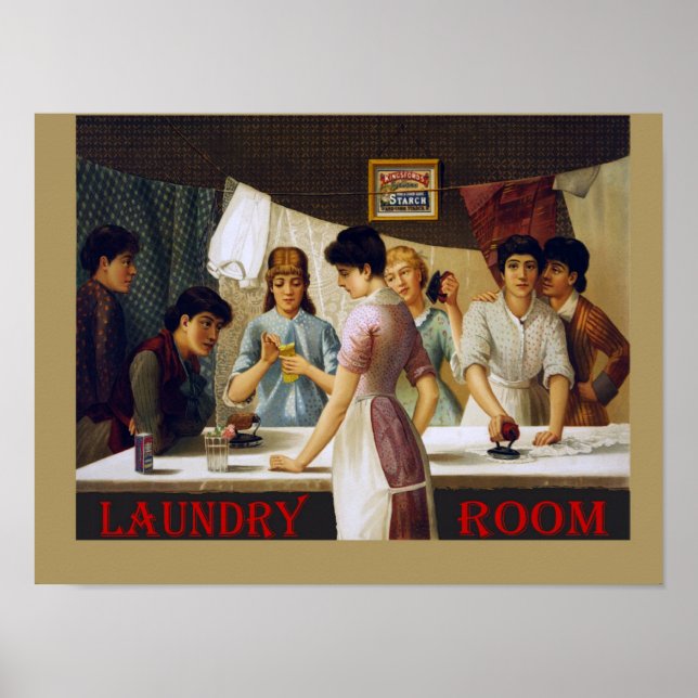 Vintage Laundry Room Poster (Front)