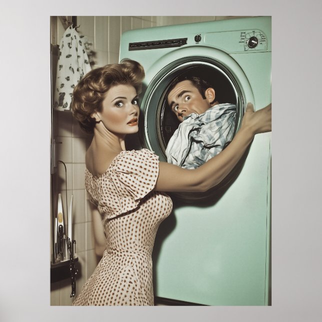 Vintage Laundry Surprise Poster (Front)